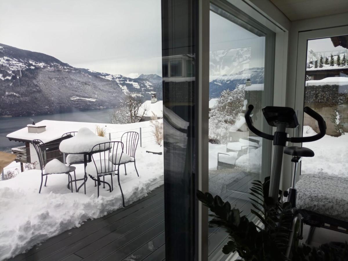 Moderne Unterkunft Mit Panoramablick Auf Thunersee Krattigen Exterior photo