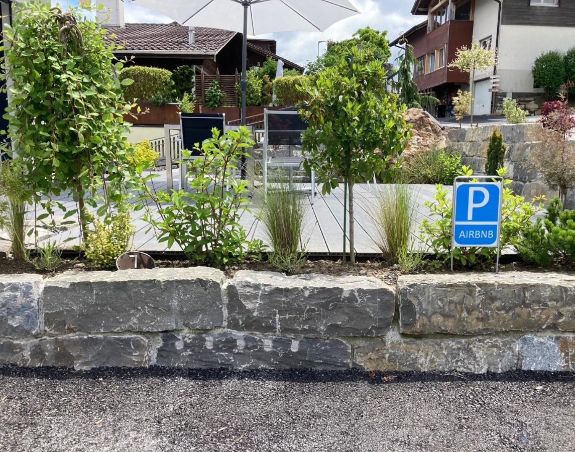 Moderne Unterkunft Mit Panoramablick Auf Thunersee Krattigen Exterior photo